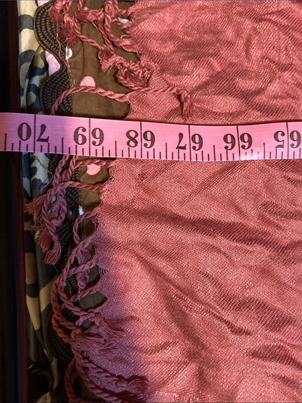 Two Pashmina Wraps in Rosewood and Cream